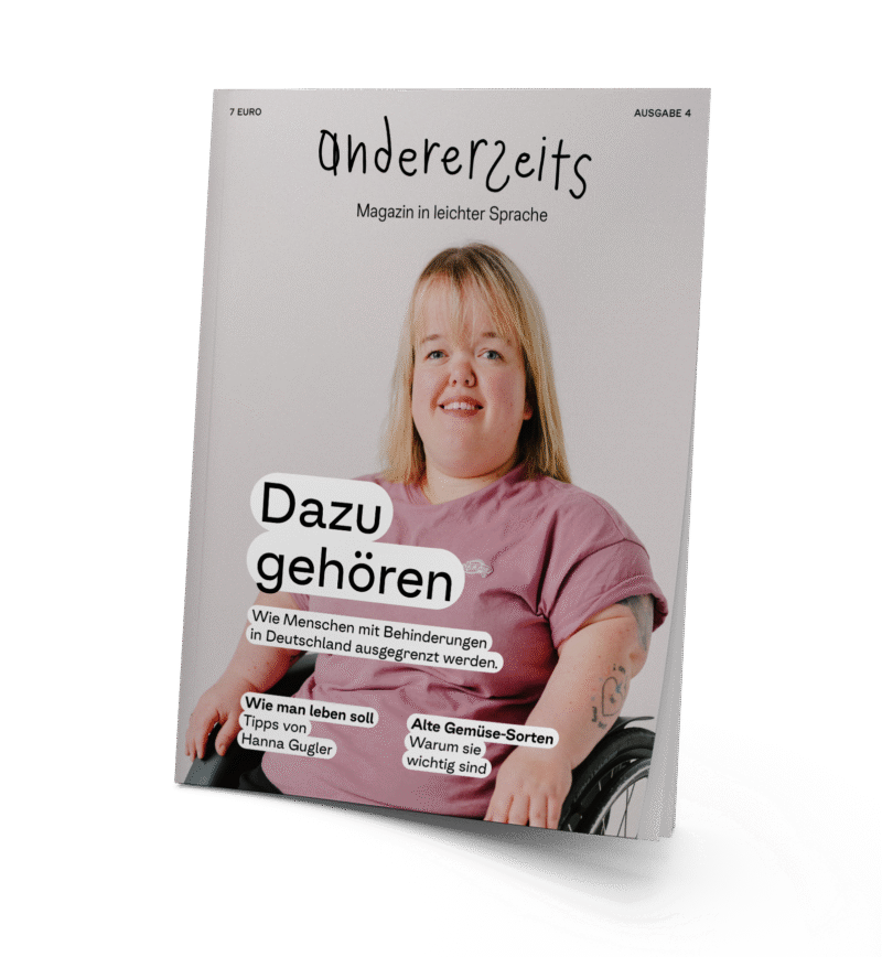 Das Mock-Up der sechsten Ausgabe des Magazins in Leichter Sprache.